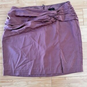 New! Revolve NBD Ruched Mauve Pencil Skirt with slit size small